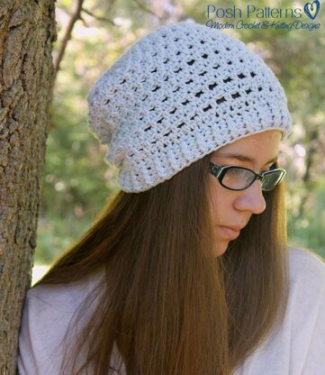 Eyelet Lace Slouchy Hat 383