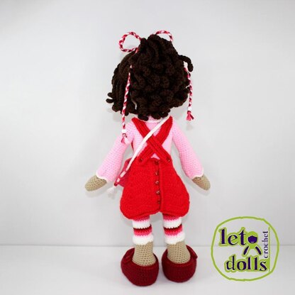 Crochet Doll Pattern, Amigurumi doll pattern, Large doll, 21"/53cm, Nora