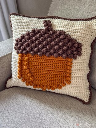 Bobble Stitch Acorn Pillow