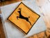 036- Deer warning sign pillow cover