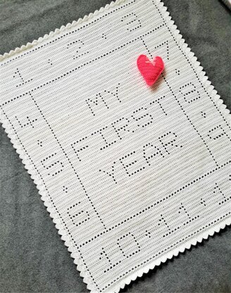 My First Year Filet Blanket