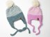 Pinstripe Ear Flaps Toque Hat Baby Children Women