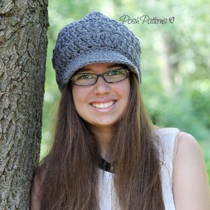 Slouchy Textured Newsboy Visor Hat 275