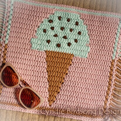 Summer Vacay mosaic square - Ice Cream Cone