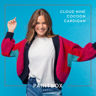 Cloud Nine Cocoon Cardigan - Free Cardigan Crochet Pattern for Women in Paintbox Yarns Wool Blend DK by Paintbox Yarns