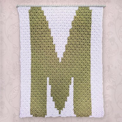 C2C - Letter M - Corner to Corner Blanket