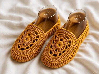 Crochet women shoes Pdf + Video Tutorial