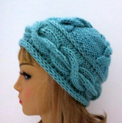 Tatyana Hat and Headband  with 3D Cables