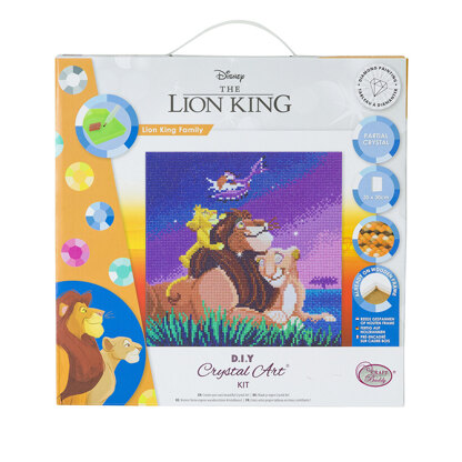 Crystal Art Lion King Family, 30x30cm Diamond Painting Kit