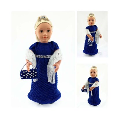 Dolls clothes knitting pattern for 46cm (18 inch) dolls - 19100
