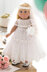 Doll Wedding Dress in Aunt Lydia's Classic Crochet Thread Size 10 Natural - LC4576 - Downloadable PDF