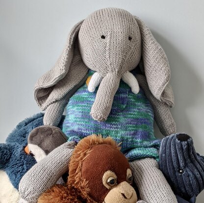 Edmund Elephant Cuddly Knitted Toy