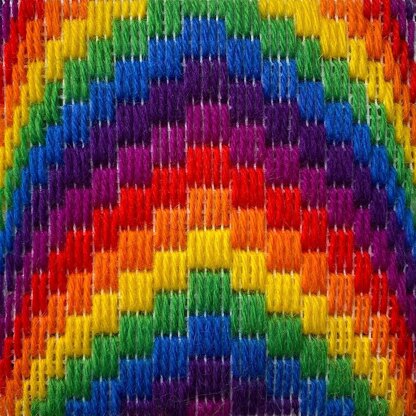 Appletons Rainbow/Zig Zag Bargello Long Stitch Kit - 12cm x 10cm