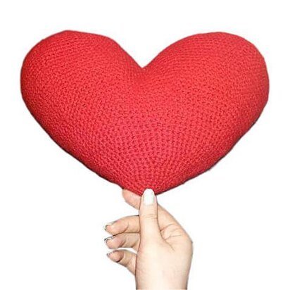 Large Heart Crochet Pattern, Heart Amigurumi Pattern