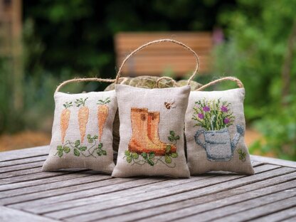 Vervaco Deco Cushion Garden Set Of 3 Cross Stitch Kit - 11cm X 13cm/4.4in X 5.2in
