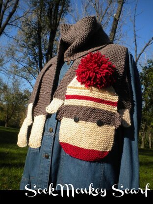 Sock Monkey Scarf