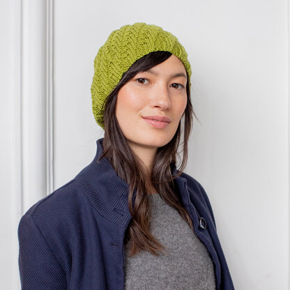 Milo Hat - Knitting Pattern for Women in MillaMia Naturally Soft Aran