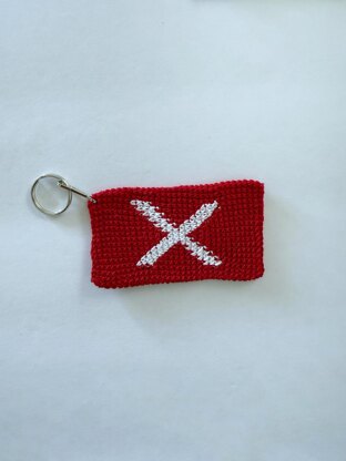 Red X Blue O keychain Squid Game inspired