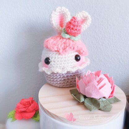 Bunny Rabbit Strawberry Cupcake