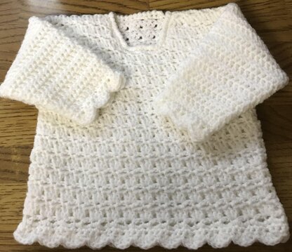 Victoria Sweater Crochet Pattern for Baby or Child. (1026)