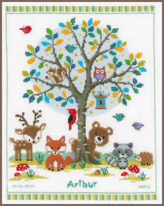 Vervaco In The Woods Cross Stitch Kit - 28cm x 35cm