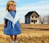 Prairie Dress, Shawl, & Ankle Bracelet, Knitting Patterns fit American Girl and other 18-Inch Dolls