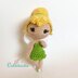 Tinker Bell posable amigurumi doll - crochet pattern by Crochelandia