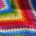 Rainbow Squared  Baby Blanket - Crochet pattern