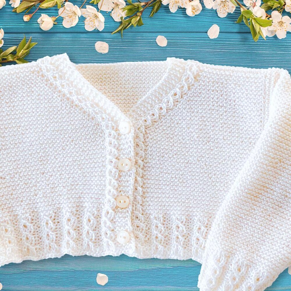 Angel Baby Cardigan Knitting pattern by CuddlyBaby Knitwear