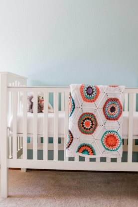 Grandmother's Flower Garden Crochet Quilt