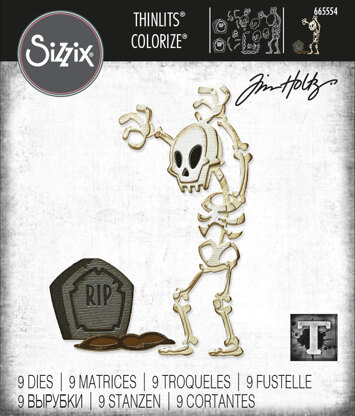 Sizzix Thinlits Die Set 9PK - Mr. Bones, Colorize