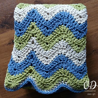 Tranquil Waves Ripple Blanket