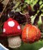 Toadstool and Pumpkin Keyrings