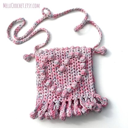 Bobble Pom Pom Heart Bag