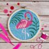 Hawthorn Handmade Flamingo Cross Stitch Kit - 17.8cm