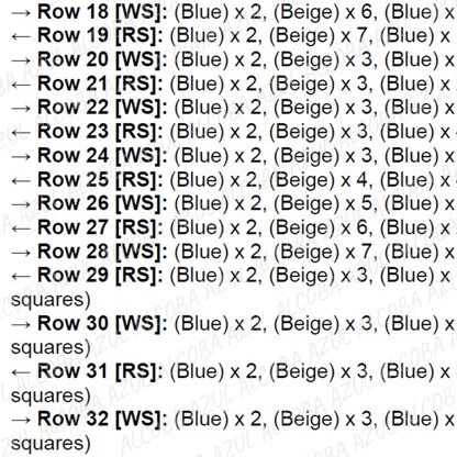 CROCHET PATTERN C2C Beginner-friendly Blue Square Beige Couch Cushion