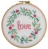 Anchor Starter Kit Love Hoop Printed Embroidery Kit - 15 x 15 cm