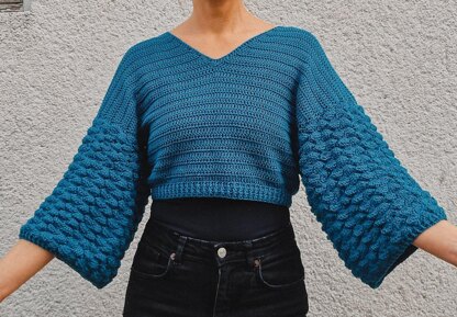 Vivid Bubble Crochet Sweater