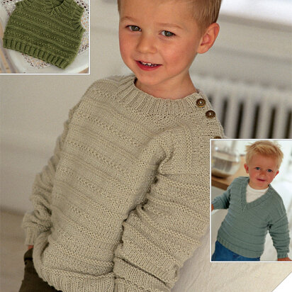 Slipover and Sweaters in Sirdar Snuggly DK - 2062 - Downloadable PDF - knitting pattern