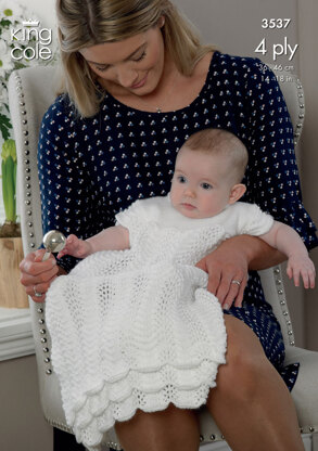Christening Set in King Cole Comfort 4 Ply - 3537