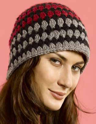 Tri-Color Cloche in Caron Simply Soft and Simply Soft Heathers - Downloadable PDF