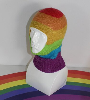 Rainbow 4Ply Balaclava Circular