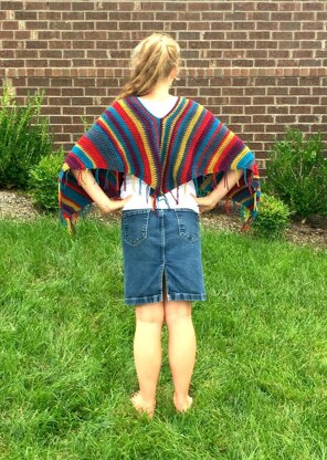 Colorful Stripes Poncho