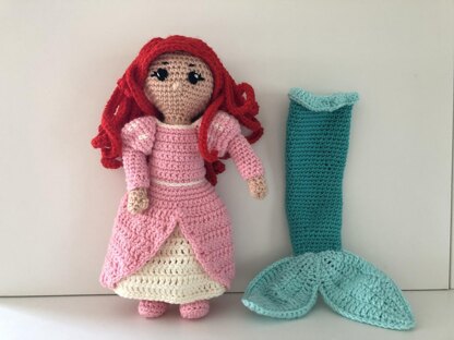 Ariel amigurumi doll