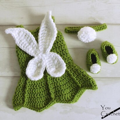 Crochet Tinkerbell Fairy Wings Baby Dress