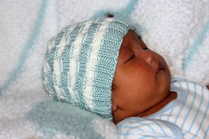 Simple Basket Weave Baby Hat