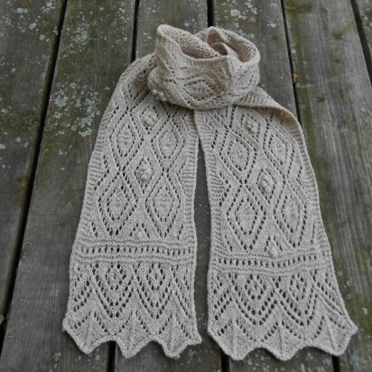 Highland Mists Lace Scarf - knitting pattern