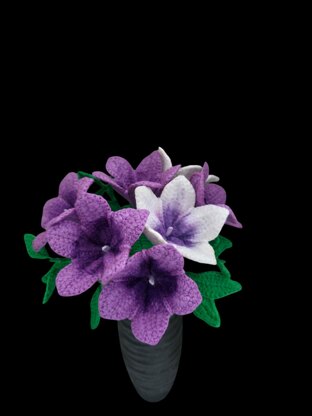 Crochet Petunia flowers