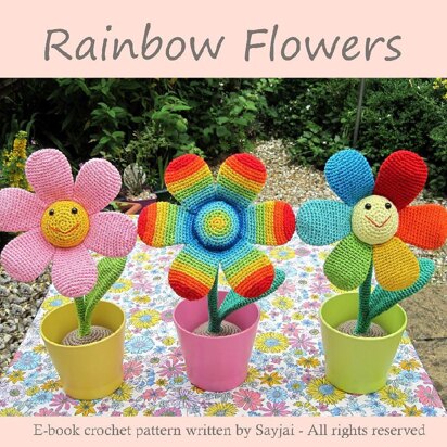 Rainbow Flowers Amigurumi Crochet Pattern