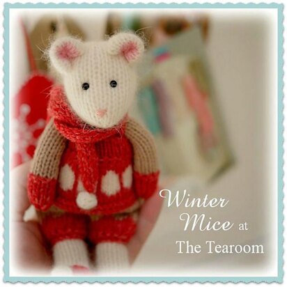 WINTER Mice at the TEAROOM - knitting pattern